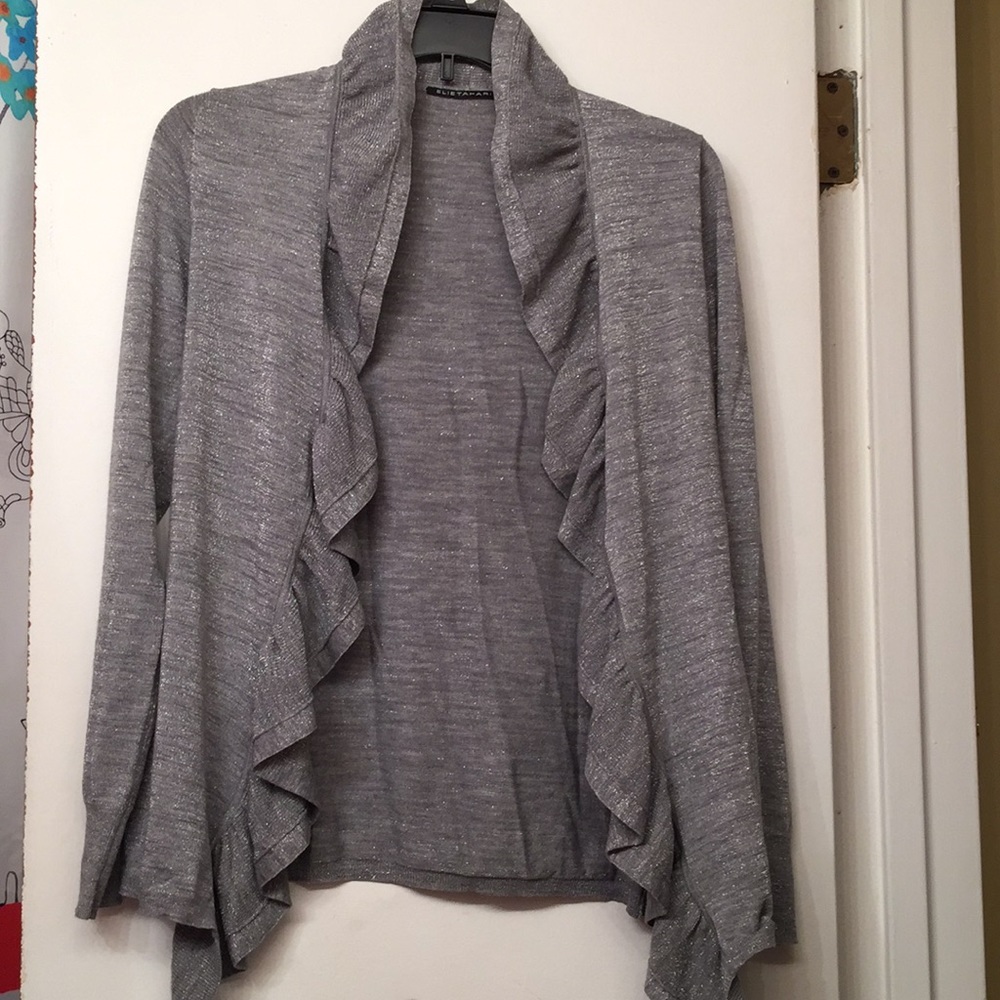 Elie Tahari Shira Silver Sweater Size XS